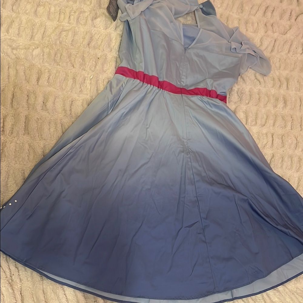 Disney Blue Ombre "Bibbidi Bobbidi Boo" Mini Dress with Pink Accents - Picture 8 of 10